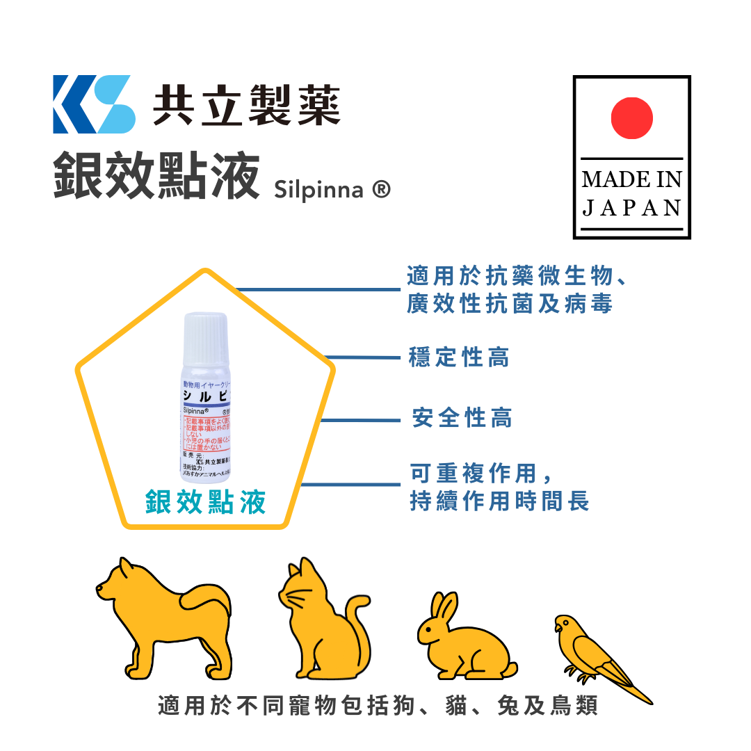 共立製藥 - 銀效點液犬貓耳朵保養 10ml