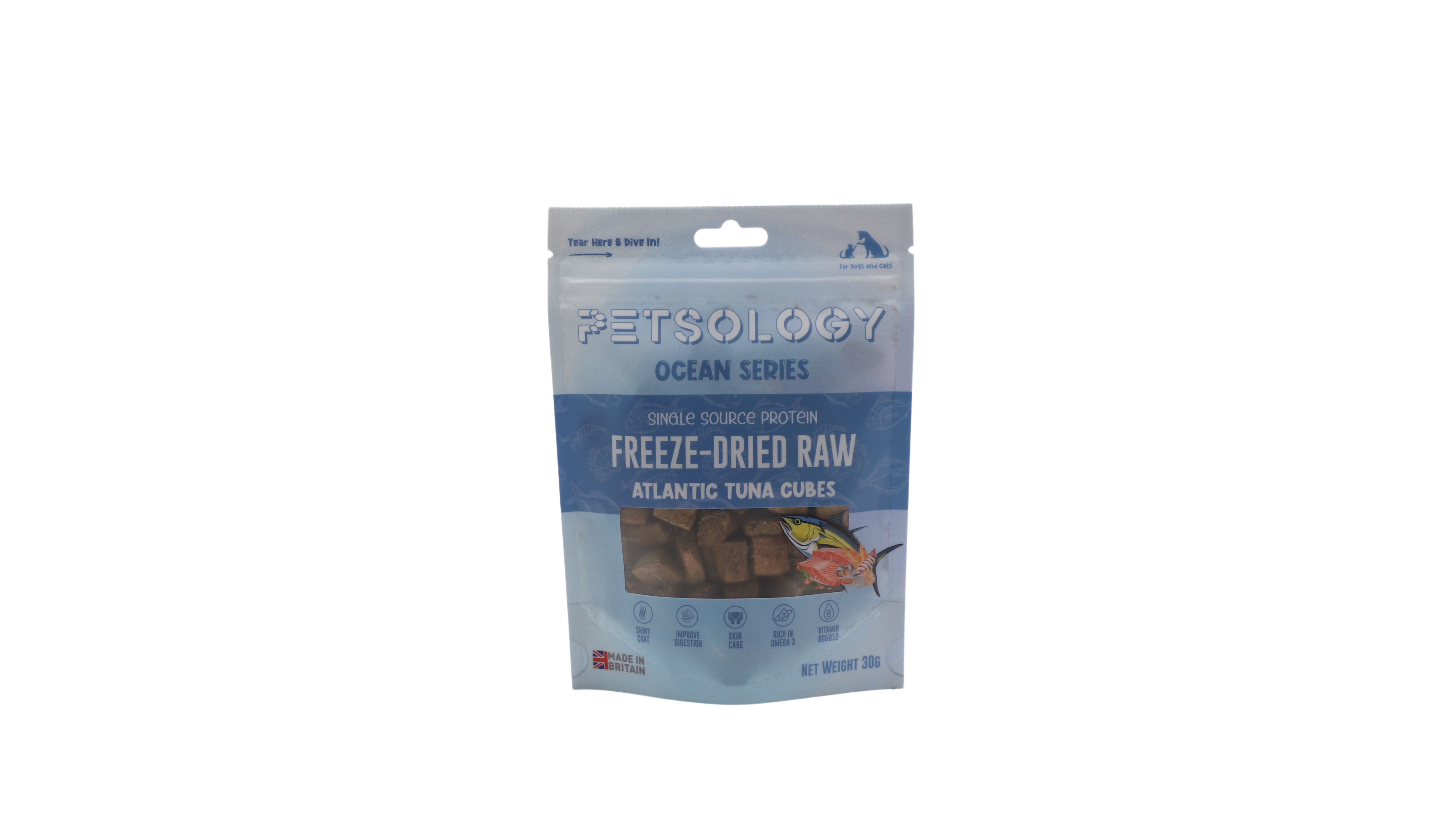 Petsology - 凍乾大西洋吞拿魚粒 30g/ 100g