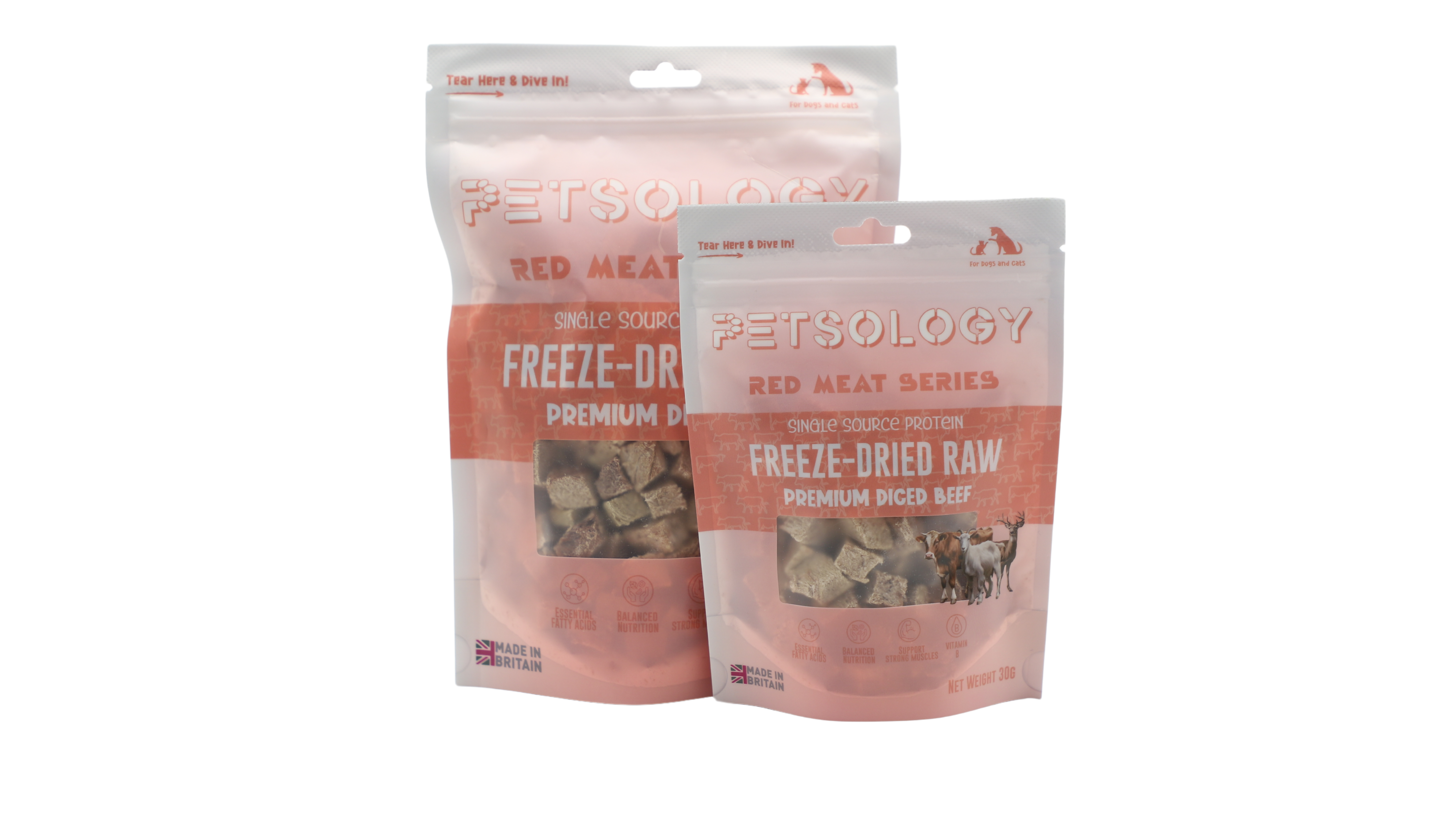 Petsology - 凍乾嚴選骰子牛肉粒 30g/ 100g