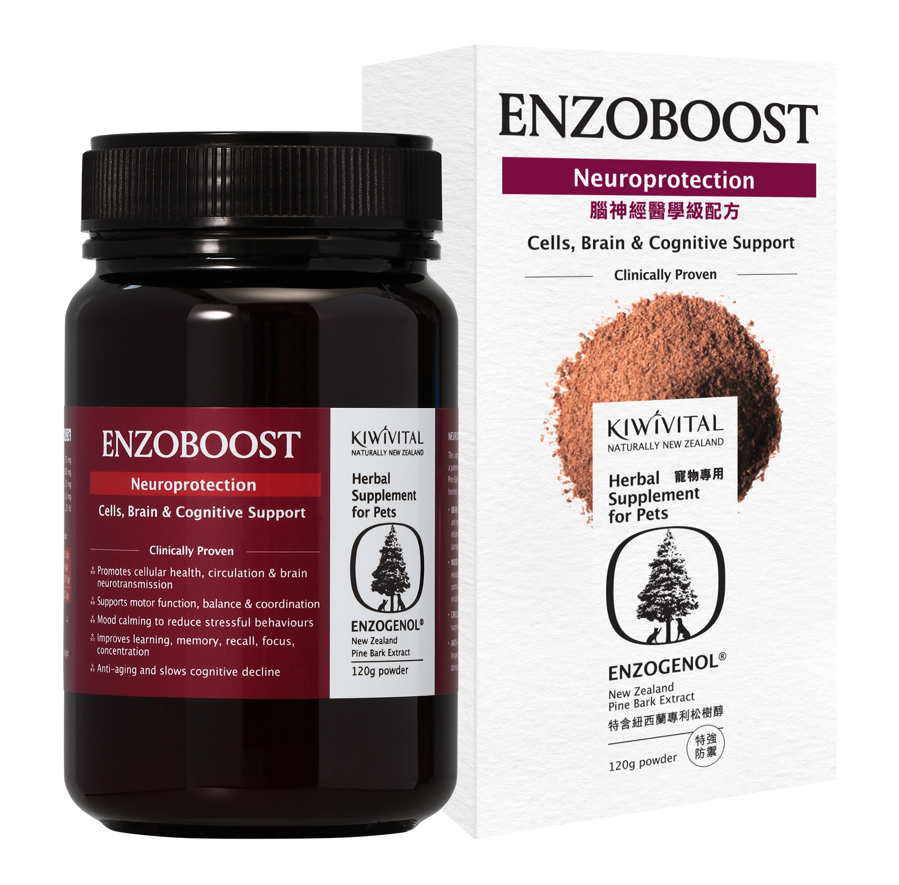 Kiwivital® EnzoBoost 醫學級腦神經草療配方 (粉劑)120g