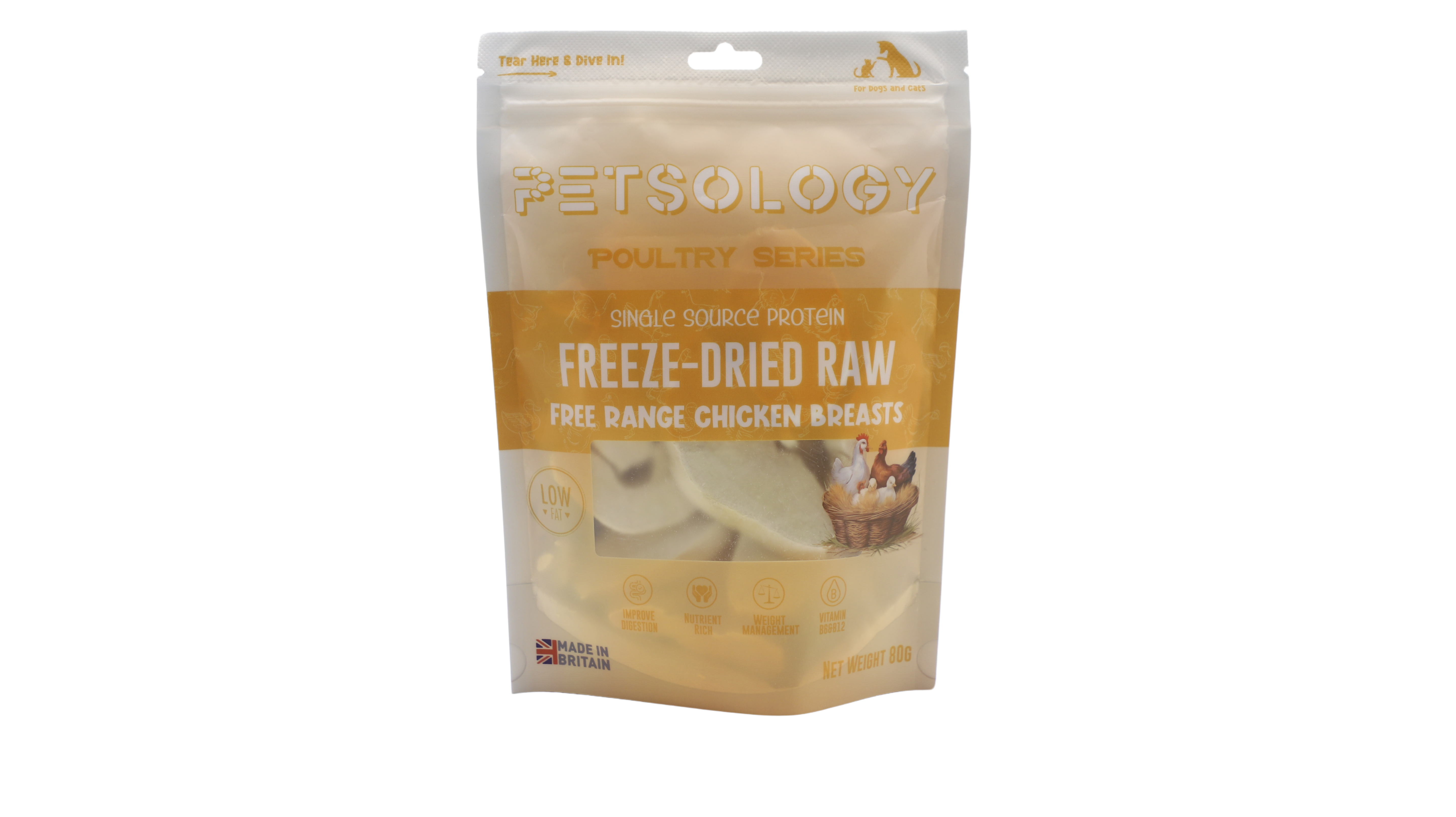 Petsology - 凍乾走地雞雞胸 80g